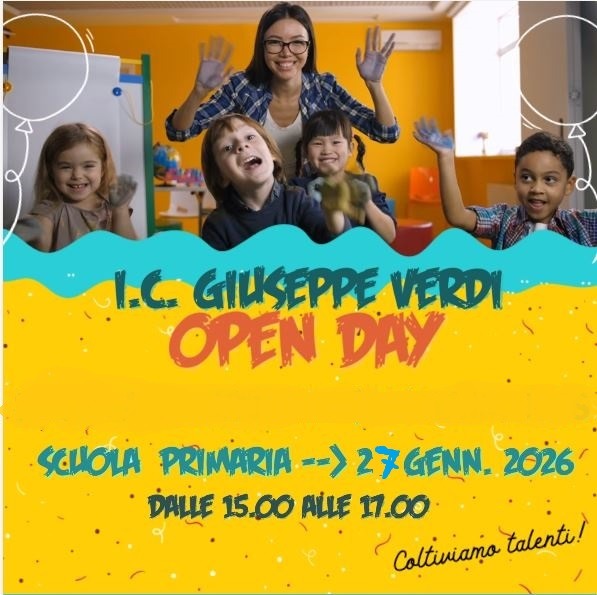 OPEN DAY SCUOLA PRIMARIA 27 GENNAIO ORE 15:00