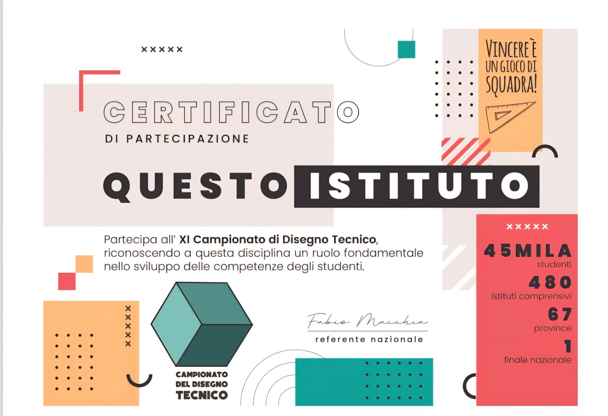 Partecipazione Campionato di disegno tecnico
